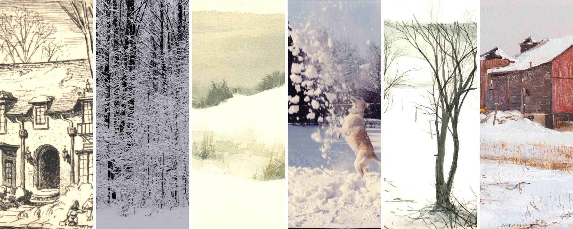 Detail images of winter landscapes